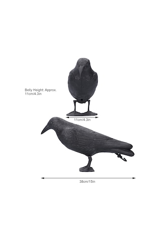 Tenfowee Plastik Karga Heykeli: Kuş Kovucu Av Yemisi, Bahçe Ve Bahçe Dekorasyonu, Dayanıklı Dış Mekan Aracı