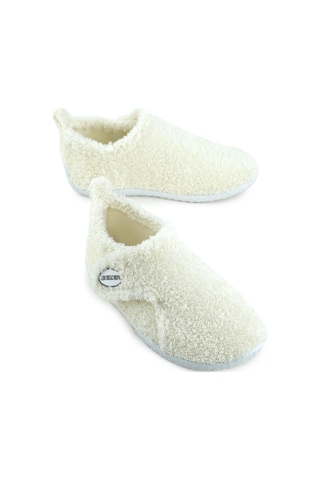 Gezer Kışlık Kız Çocuk Peluşlu Rahat Taban Cırt Cırtlı Ayarlanabilir Ev Okul Kreş Panduf Ayakkabı Ga2kfm.03422.01.018.0a Beyaz