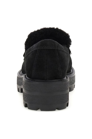Kadın Yanikay Kürk Astarlı Süet Kalın Tabanlı Makosen - Siyah 4120780