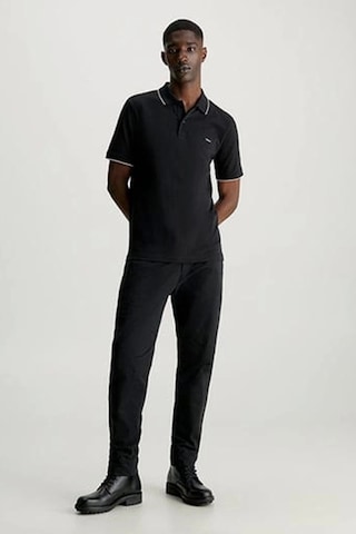 Calvin Klein Stretch Pıque Tıppıng Polo SIYAH Siyah