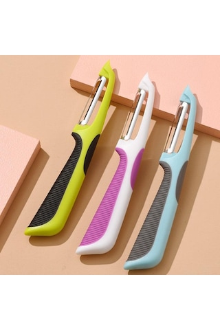 Mavi El Patates Soyucu Kaymaz Kolu Sebze Soyucu Sihirli Aracı Kavun Patates Meyve Kazıyıcı Mutfak Alet Aksesuarları Mavi