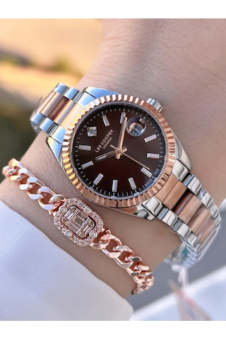 Lee Cooper Elite Seri Çelik Kordonlu 3 Atm Suya Dayanıklı Kadın Kol Saati Blc08126.540