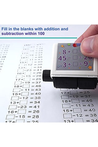 Öğretim Mührü 2'si 1 Arada Ek Ve Çıkarma Silindir Damgası Yeniden Kullanılabilir Hesaplamalı Matematik Eğitim