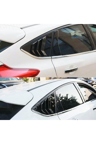 Padalink Ford福克斯st Rs Mk3 İçin Abs Plastik Arka Cam Perde, Karbon Fiber Stili Siyah Seçenekli