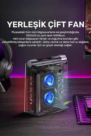 Raxius MP AM08-PRO-R7-780M-845HS008 R7-8845HS 32 GB 512 GB SSD Free Dos Mini Pc