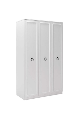 Hampton 3 Kapılı Gardırop-mat Beyaz 103x185x52 Cm Gxyxd