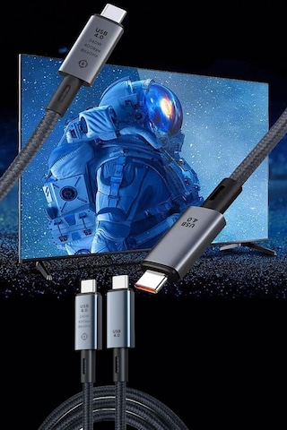 Tak Çalıştı 40gbps 240w 4.0 Thunderbolt Type-c To Type-c Şarj Data 8k 60hz Görüntü Aktarım Kablosu