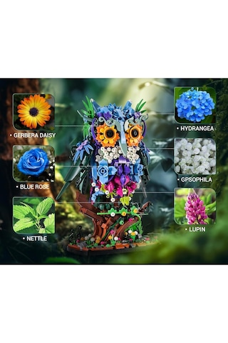 Sillbird Baykuş Yapım Oyuncağı,1193 Parça, Yetişkinler Ve 8+ Yaş Çocuklar Için Yaratıcı Hediye Üç Boyutlu Puzzle