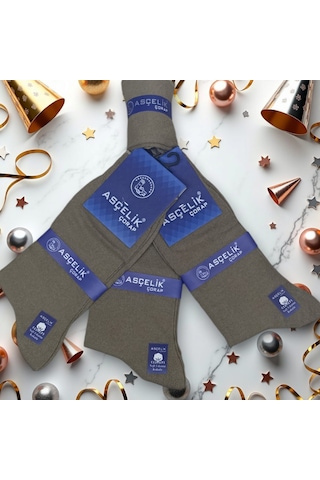 Asçelik 3 Lü Dikişsiz Yazlık Erkek Çorap Kahverengi Çok Renkli