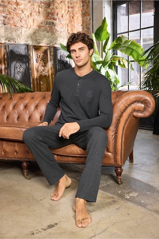 Aydoğan Erkek Selanik Kumaş Kışlık Antrasit Pijama Takımı 0228