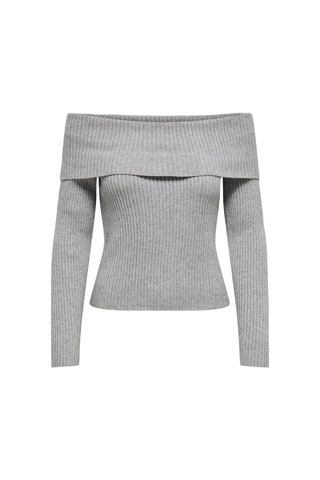 Only Onlkatia Life Ls Off Shoulder Kadın Kazak 15311830 Gri