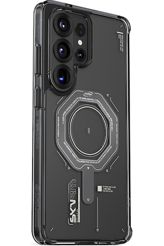 Galaxy S26 Ultra Uyumlu Kılıf Skinarma M-safe Şarj Özellikli Airbag Tasarımlı Magma Kapak Füme Füme