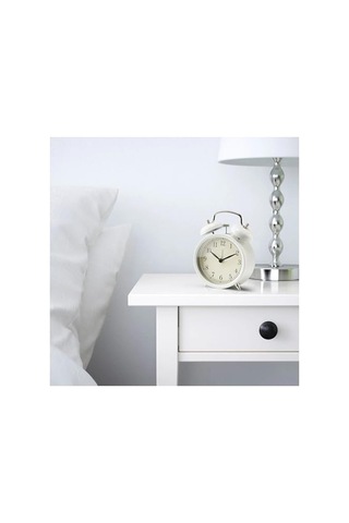 Ikea Dekad Analog Nostalji-alarmlı Saat Çanlar Çalar Saat İle Metal Kasa Ve Ön Cam G X D X Y 10 X 6 X 14 Cm Beyaz