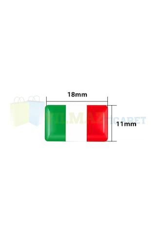 Alfa Romeo Fiat Italya Bayrağı Direksiyon Jant Vites Torpido Damla Etiket Silikon Oto Sticker