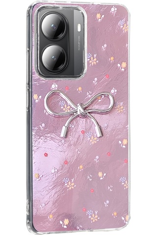 Xiaomi Poco X7 Pro Kılıf Kamera Korumalı Figürlü Zore Ponti Silikon Kapak Beyaz
