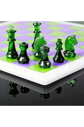 Tahtakale Toptancı Epoksi Yerli Silikon Kalıp Satranç Ve Dama Tahtası Kalıbı 25.5x25.5 Cm