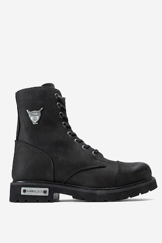 Hammer Jack 102 18505m Dock Step Gerçek Nubuk Deri Erkek Bot Siyah Siyah
