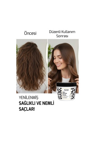 Milk Protein Kuru Ve Yıpranmış Saçlar İçin Saç Maskesi Agiva Care & Beauty Amino Complex