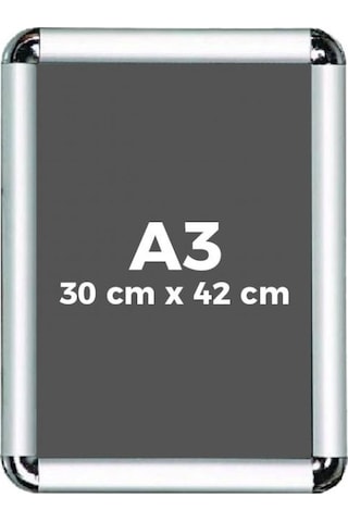 A3 30x42 Cm Rondo Köşe Alüminyum Aç Kapa Çerçeve