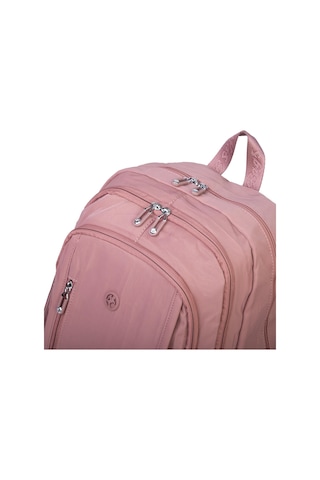 Nas Bag Unisex Büyük Boy Hafif Çok Gözlü Okul Sırt Çantası En :30 Cm Boy:44 Cm Gül Kurusu Gül Kurusu