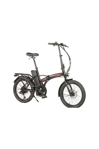 Kron Elektrone Nord 20 Jant E-bike 36volt 10,4 Ah 7vites Elektrikli Katlanır Bisiklet Siyah Kırmızı Siyah-neon Sarı