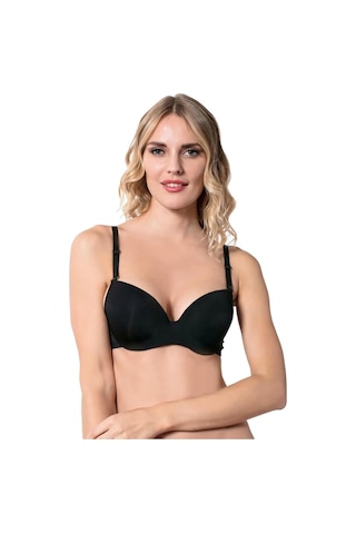 Umt Underwear Umt Kadın Desteksiz Boş B Cup Balenli Telli Sütyen 916 Siyah