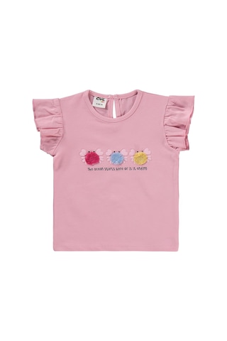 Civil Baby Renkli Nakışlar 6-18 Ay Takım - Pembe