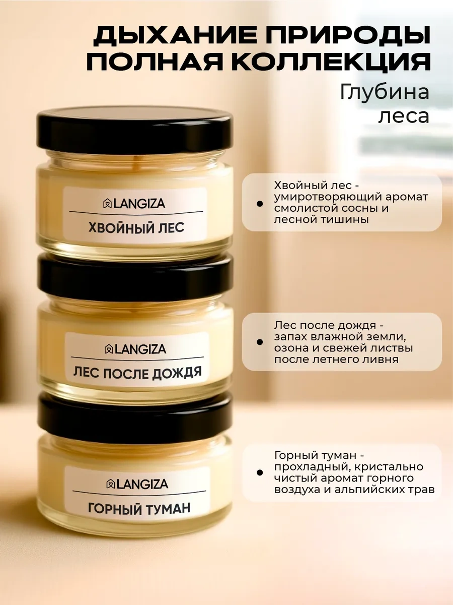 Langiza Cam Kavanozda Ahşap Fitilli Aromatik Mumlar 260810241 Beyaz