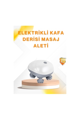Şarjlı Kafa Masaj Aleti 3 Hız Ayarlı Derin Masaj Çok Renkli 81992414