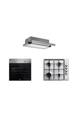 Kumtel B66-S2 - KO-410 BF - DS6-905 X Inox Ankastre Set