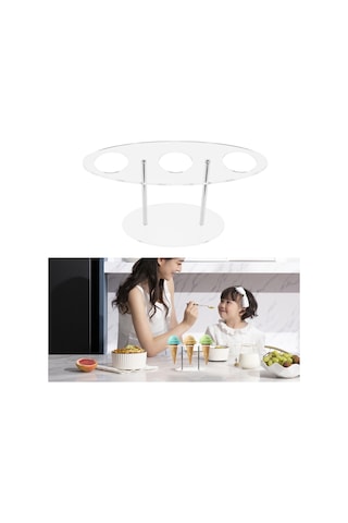 Cbtx Yx035 Akrilik Dondurma Külahı Rafı Dondurma Standı Şeffaf