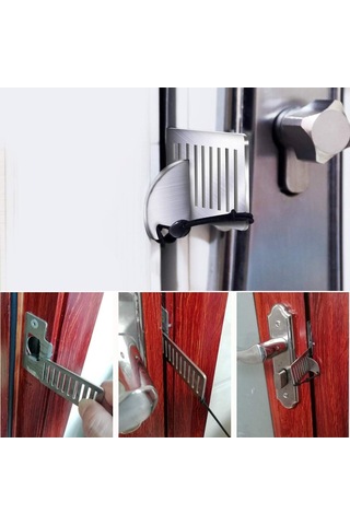 1 Adet Taşınabilir İç Mekan Kapı Kilidi, Yatak Odası, Ev Ve Seyahat İçin Taşınabilir Güvenlik Kapı Kilidi Cep Kilidi