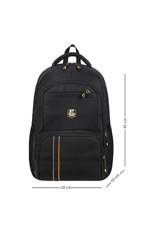 Seventeen Unisex Suya Dayanıklı Çok Bölmeli Laptop, Okul Ve Günlük Kullanım Sırt Çantası 4904 Siyah-sarı