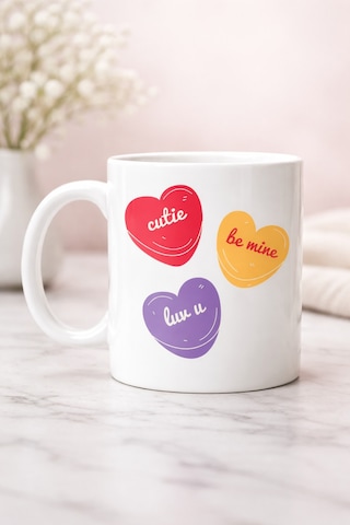 Cutie Be Mine Lyk U Porselen Kupa Model 9 - Sevgiliye Özel Tatlı Tasarım Diğer