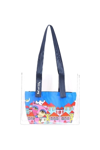 Biggdesign Owl And City Şeffaf Alışveriş Ve Plaj Çantası