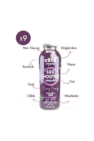9'lu Organik Smoothie Merry Berry 414 Ml