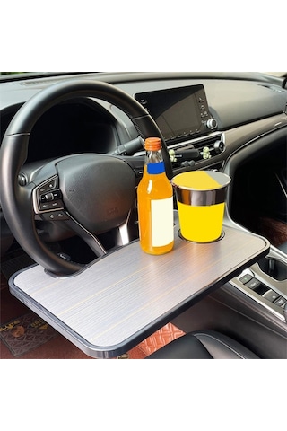 Cbtx Global Direksiyon Abs Masası Dizüstü Bilgisayar Tablet  Araba Direksiyon Tepsisi - Kahverengi+ahşap Doku