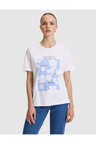 Pierre Cardin Kadın Beyaz Tişört 50323591-vr013