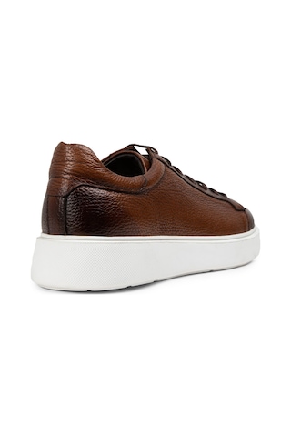 Deery Hakiki Deri Taba Rengi Erkek Sneaker Ayakkabı - 01954Mtbae01 Taba