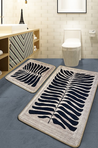Mais Dolce Kahve 60x100 50x60 Kaydırmaz Tabanlı 2'li Banyo Paspas Seti Takımı Kahve-ikili
