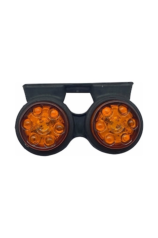 12V-24V TAKOZ LAMBASI MİNİ ÇİFTLİ 12 LEDLİ TURUNCU (KABLOLU)