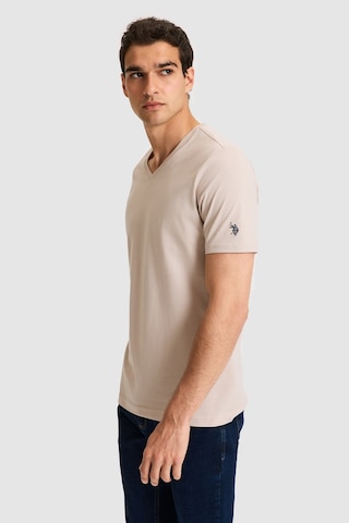 U.s. Polo Assn. Erkek Taş Tişört Basic 50326944-vr049 Taş Rengi
