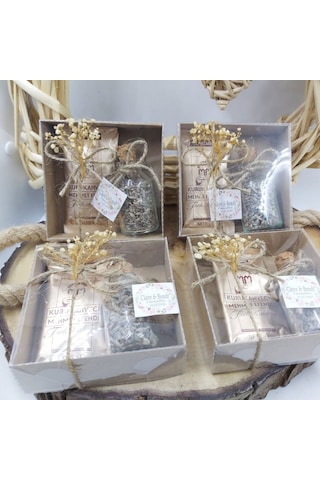 Kahve Ve Şişe İçinde Çakıl Taşı Çikolata Kutulu Söz Nişa 20 Adet