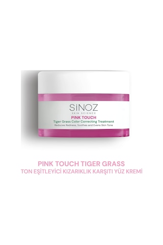 Sinoz Pink Touch Tiger Grass Anında Ton Eşitleyici Onarıcı Yüz Bakım Kremi 15 ML
