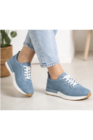 N Napa Shoe Np.a7304 Mavi Deri Ayakkabı