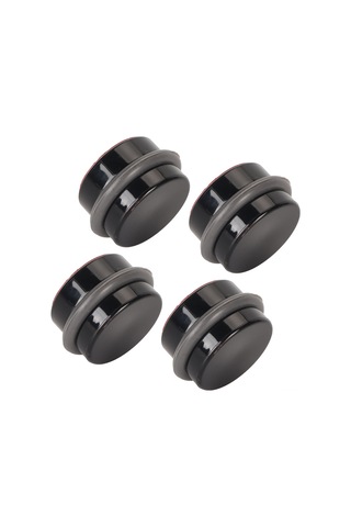 Folinda 4 Adet Siyah Plastik Silindirik Kapı Durdurucu - Delme Yok, Sessiz, Çarpıtmaya Dayanıklı, Ev Ofis Kullanımı