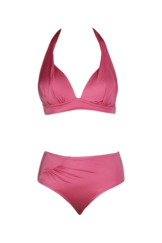 Endeep Beria Kadın Yarım Dolgulu Parlak Pembe Bikini Takımı Parlak Pembe