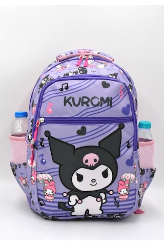 Kuromi Desen Mor Ortopedili Beslenmelikli Sırt İlkokul Çantası