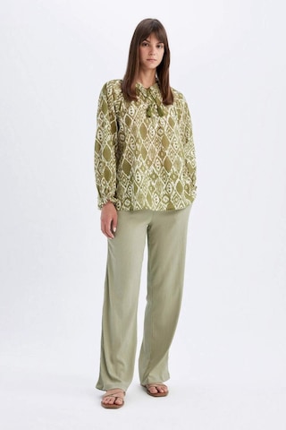DeFacto Relax Fit Desenli Vual Uzun Kollu Tesettür Bluz Tunik C9738AX24SMGN1156