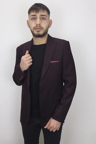 Dmctekstil Duayen Erkek İtalyan Kesim Dar Kalıp Tek Düğme Yazlık Blazer Ceket Bordo